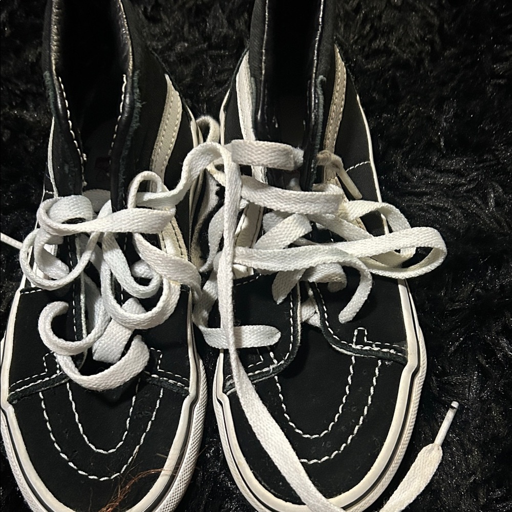 Vans Kids Black and White Sneakers